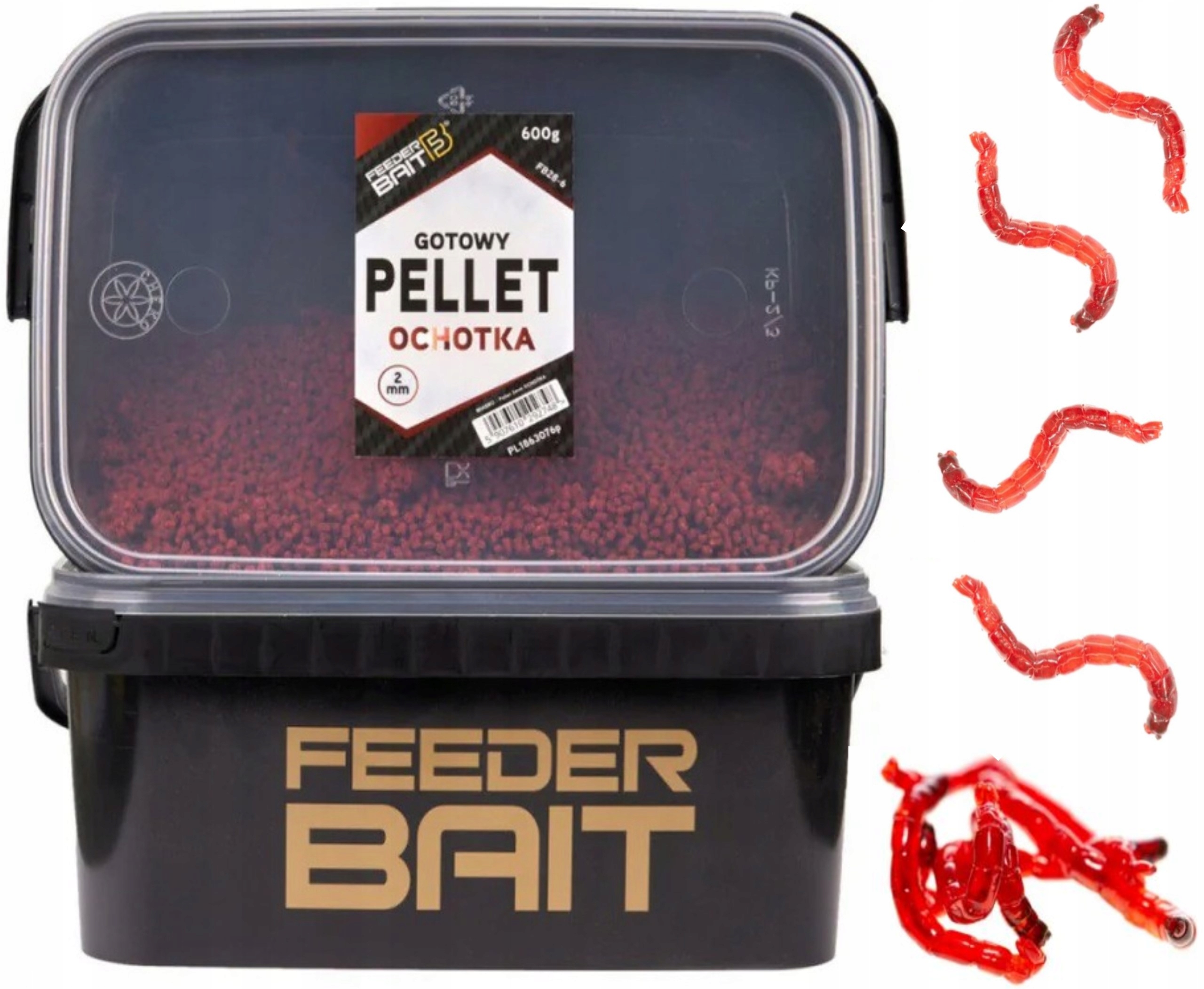 Pellet Gotowy Feeder Bait Ochotka 2mm 600g w wiaderku