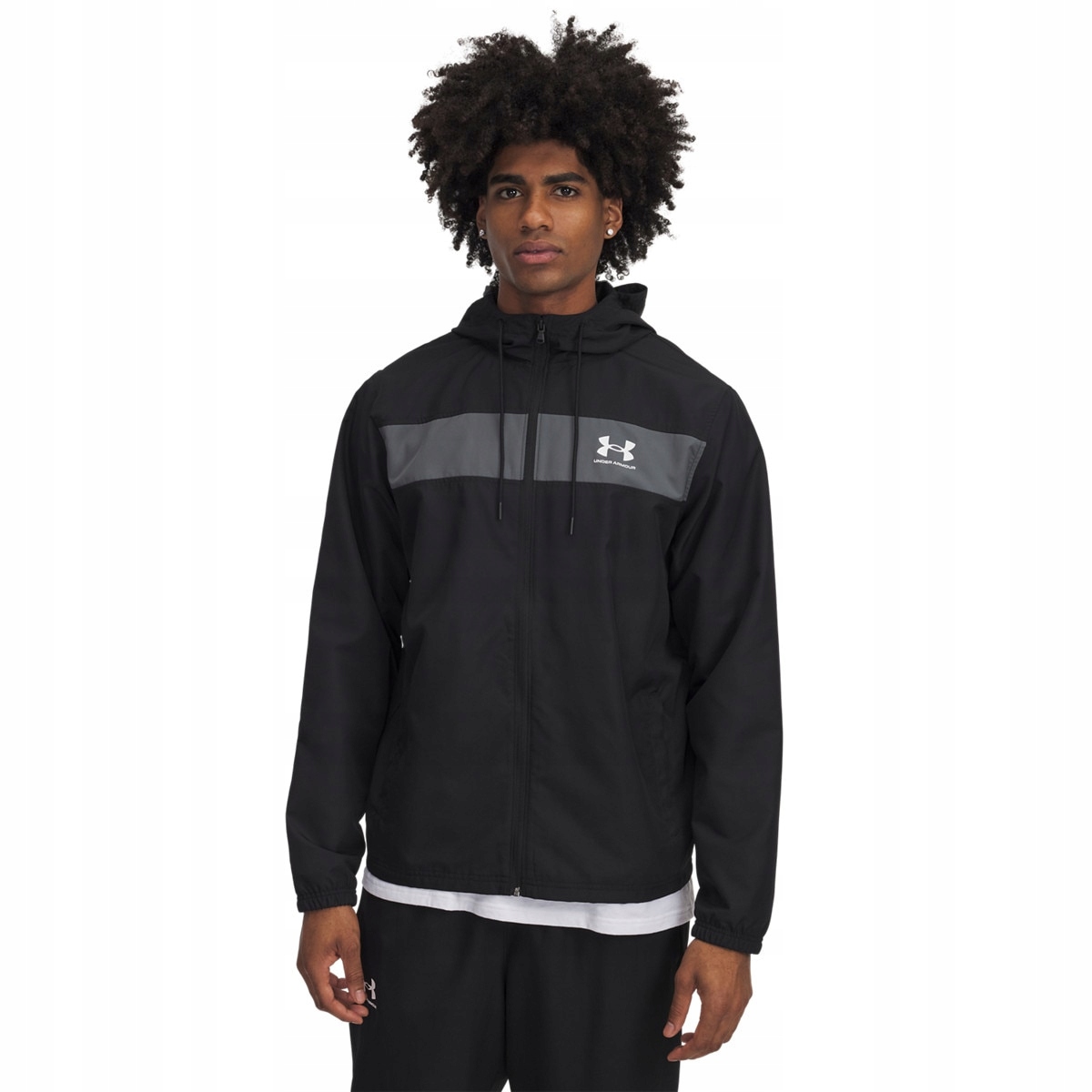 Męska kurtka treningowa Under Armour Ua Sportstyle Windbreaker Czarny XL