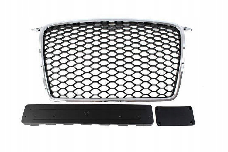 GRILL AUDI A3 8P RS-STYLE CHROME-BLACK 05-09