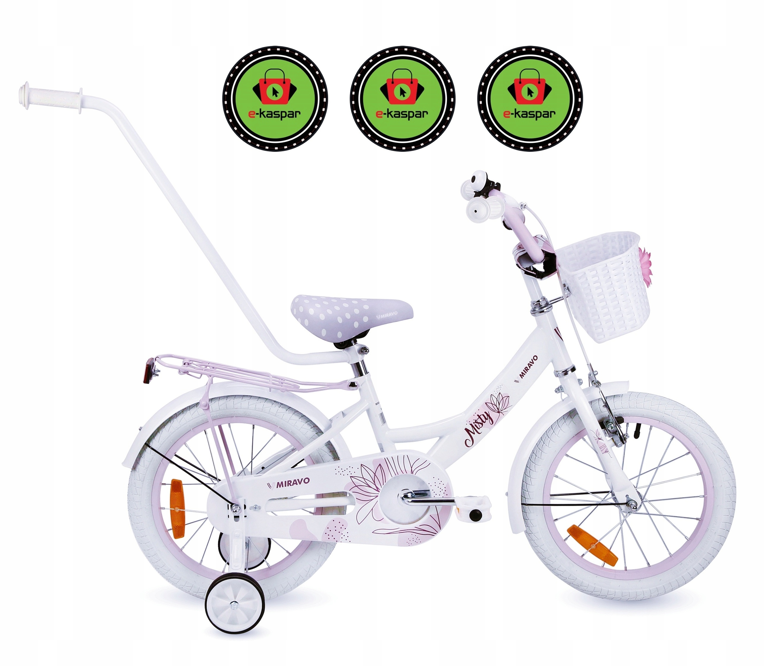 Rowerek Dziecięcy 16 Cali Rower Dla Dziewczynki Koszyk I Prowadnik