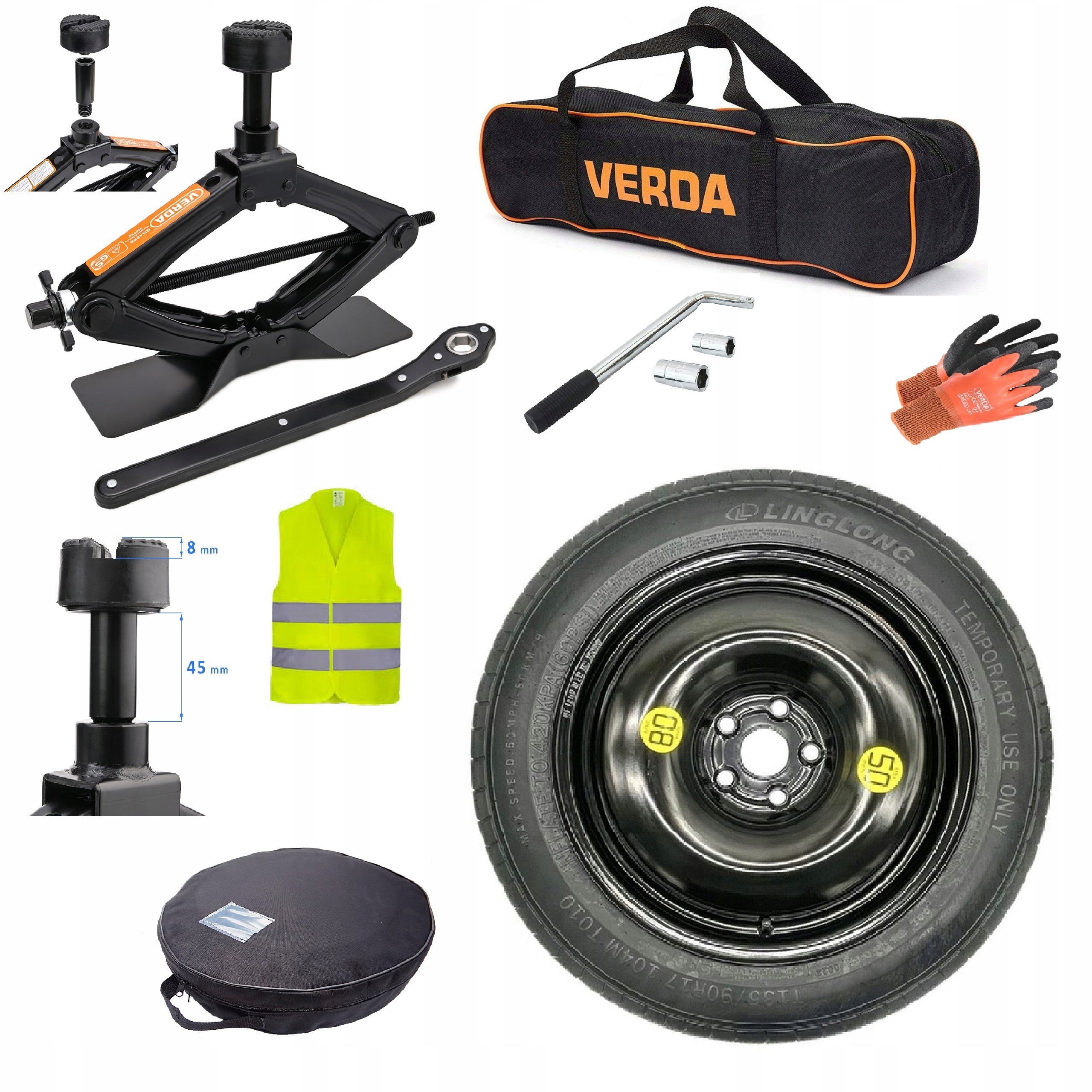 Dojazdové koleso Omoda 5 (2024-ob.) 125/80R17 Orig. Veľ. Sada Na Výmenu