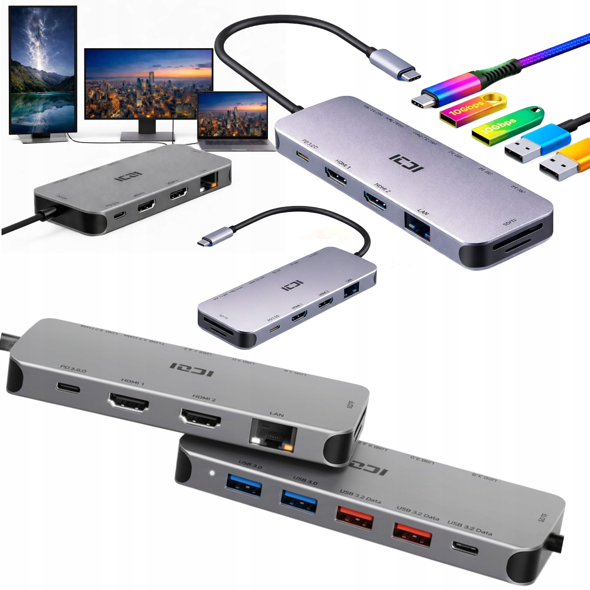 Lacná Dokovacia Stanica Na Pripojenie Usb Notebooku Dell Nabíja Usb-c