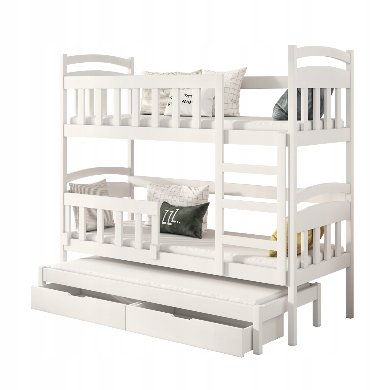 Łóżko piętrowe 3 osobowe GABI, materace 180x75 Kod producenta 1111