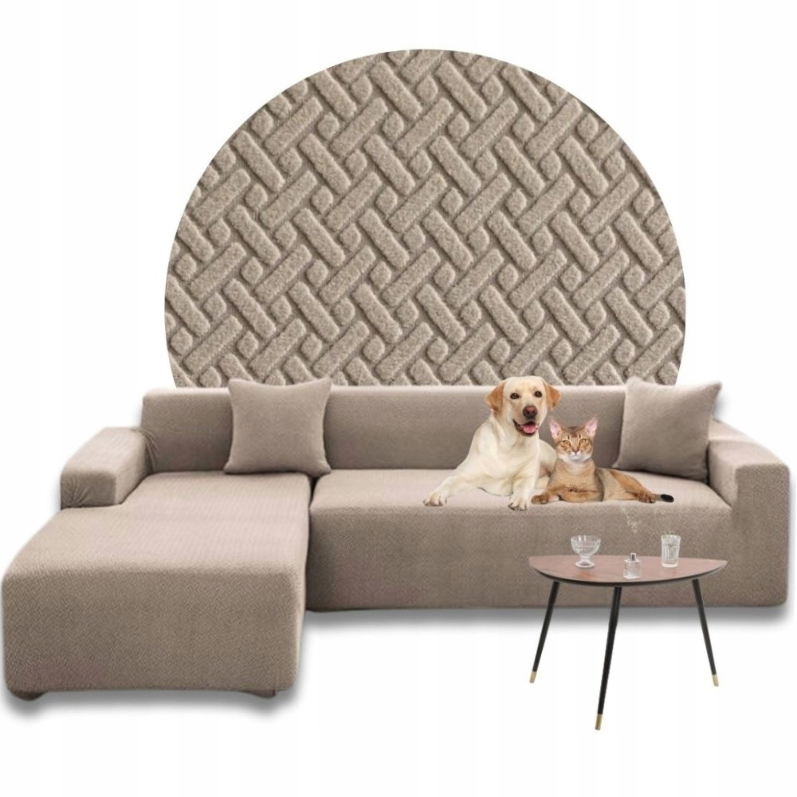 Potah Na Rohovou Pohovku Žakárová Pohovka Jedle Levý Premium 3+3 Oeko-tex