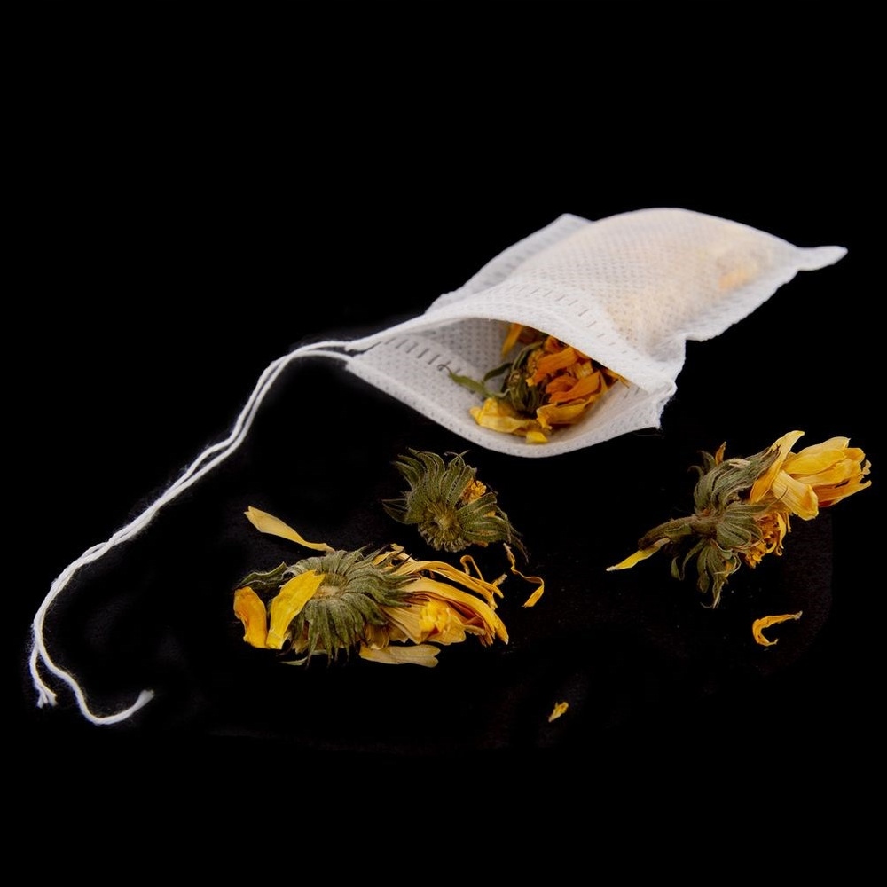 100x Torebki Tekstylne do Zaparzania Parzenia Herbaty Ziół Sitko Zaparzacz Stan opakowania oryginalne