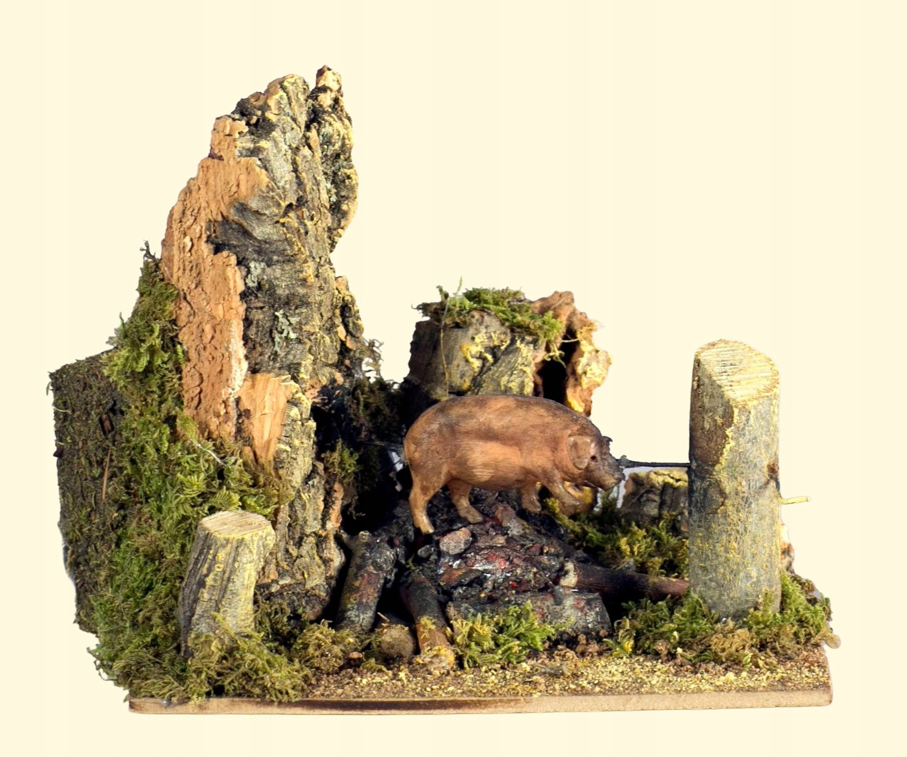 Prasa nad ohňom, osvetlené, do betlehema – s lampou na 220/230 V