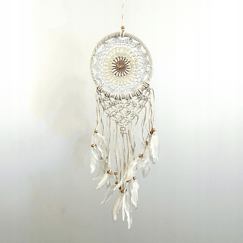 

Łapacz snów z makramą zawieszka szczęścia