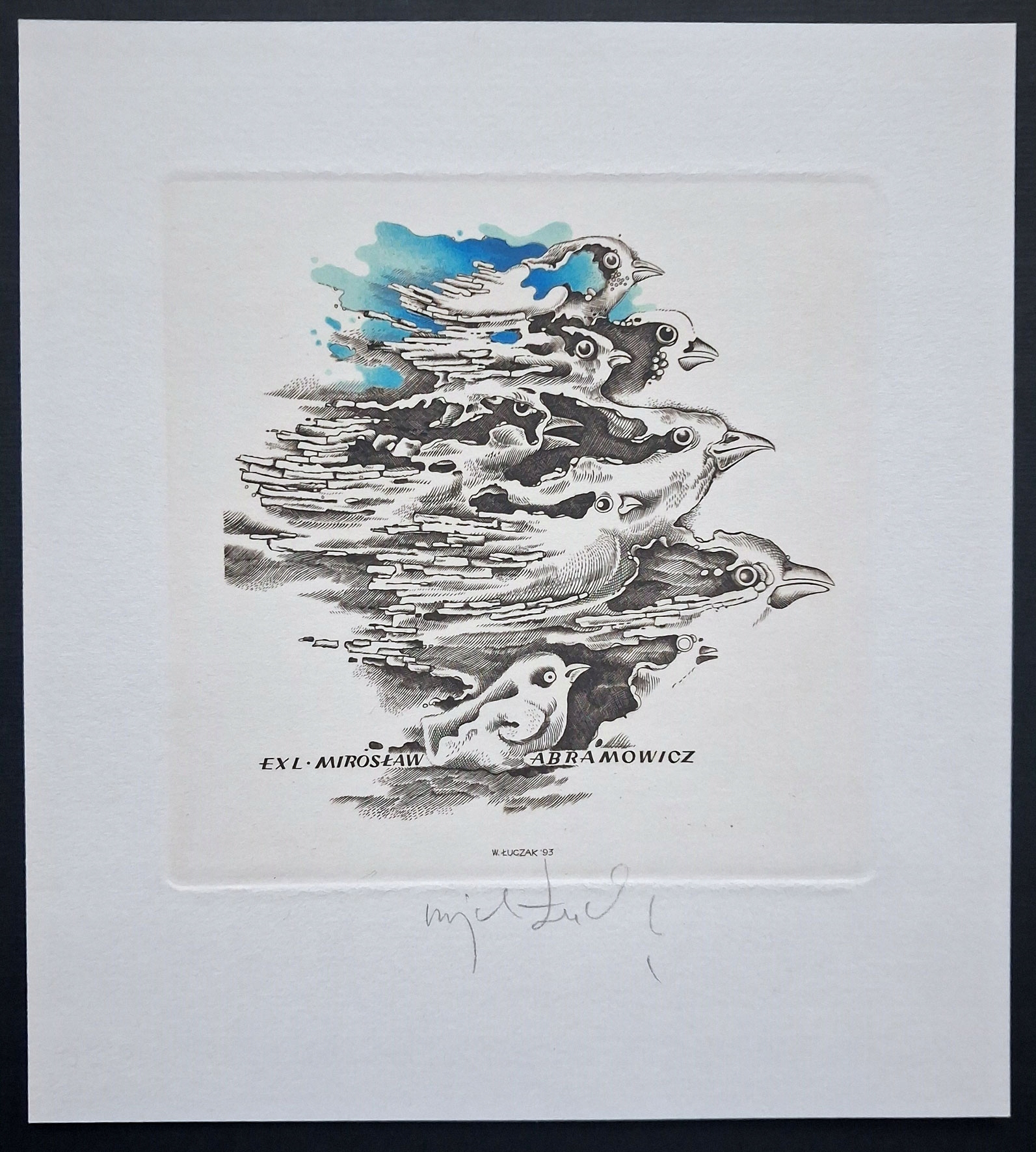 *KP* Łuczak Wojciech - Ex libris Mirosław Abramowicz, C2+kol, 1993