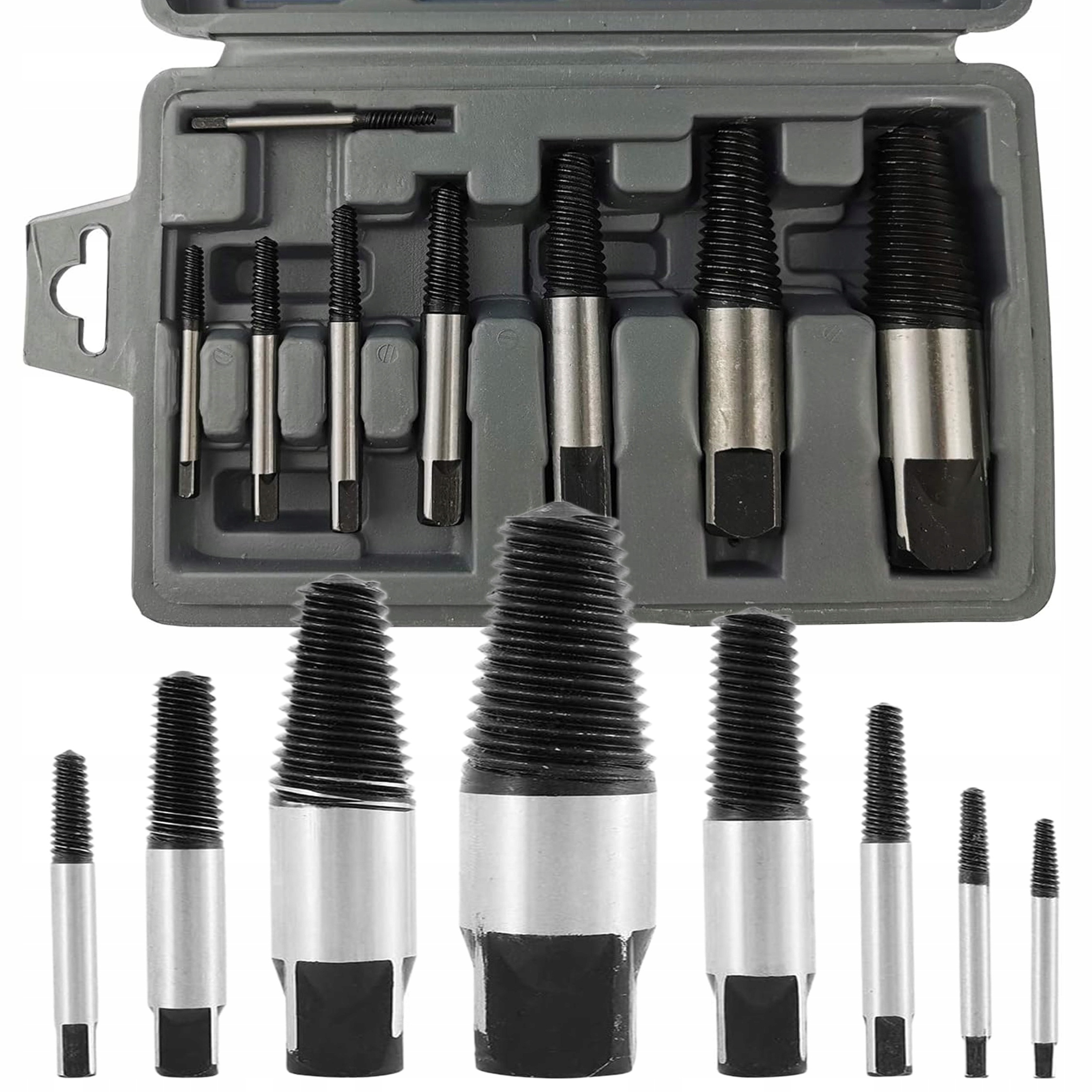 Zestaw Wykrętaki Do Urwanych Śrub Gwintów 3-45 Komplet Narzędzia W Walizce