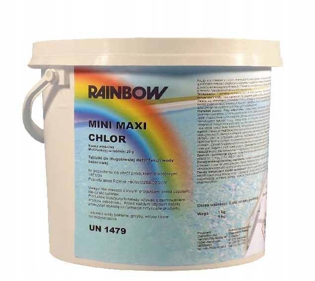 Chlor Tabletki Multifunkcyjne 20G Rainbow 5KG