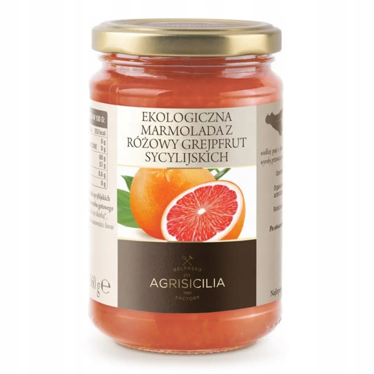 Marmeláda Z Růžových Sicilských Grapefruitů Bio 360 g Agrisicilia