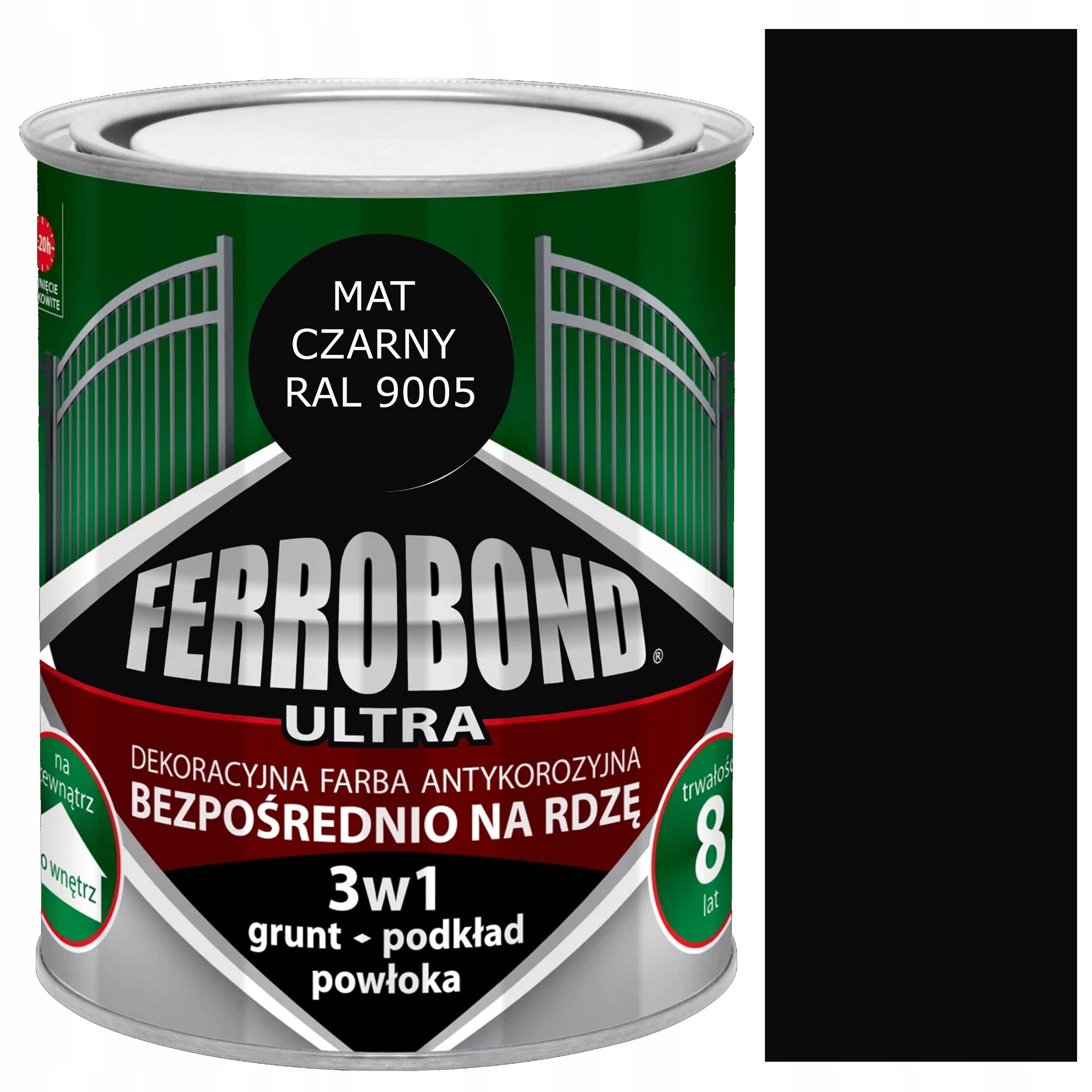 

Farba do Metalu Żeliwa Ferrobond Mat Czarny