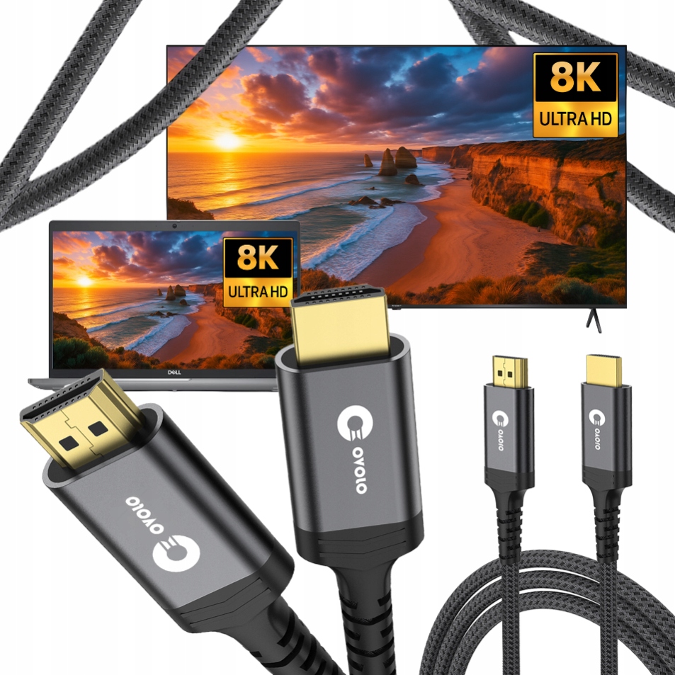 Kabel HDMI 2.0 4K 60Hz 4m 48bit Deep Color UHD Przewód High Speed OFC
