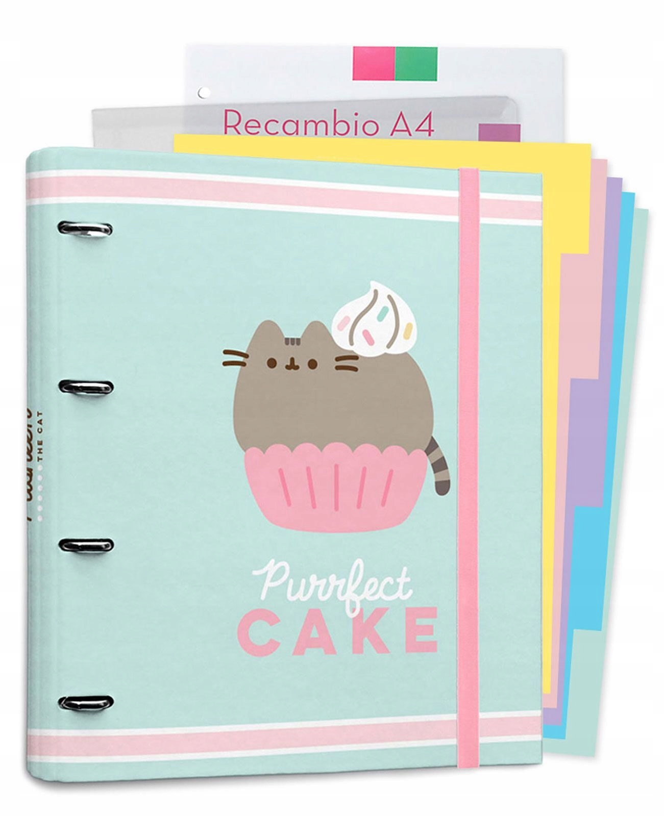 

Pusheen segregator z kartkami i gumką A4