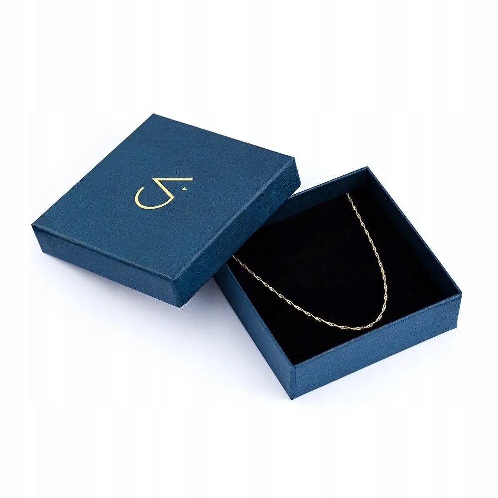 ŁAŃCUSZEK ZŁOTY PEŁNY KRĘCONY SINGAPUR 55CM 585 Materiał złoto