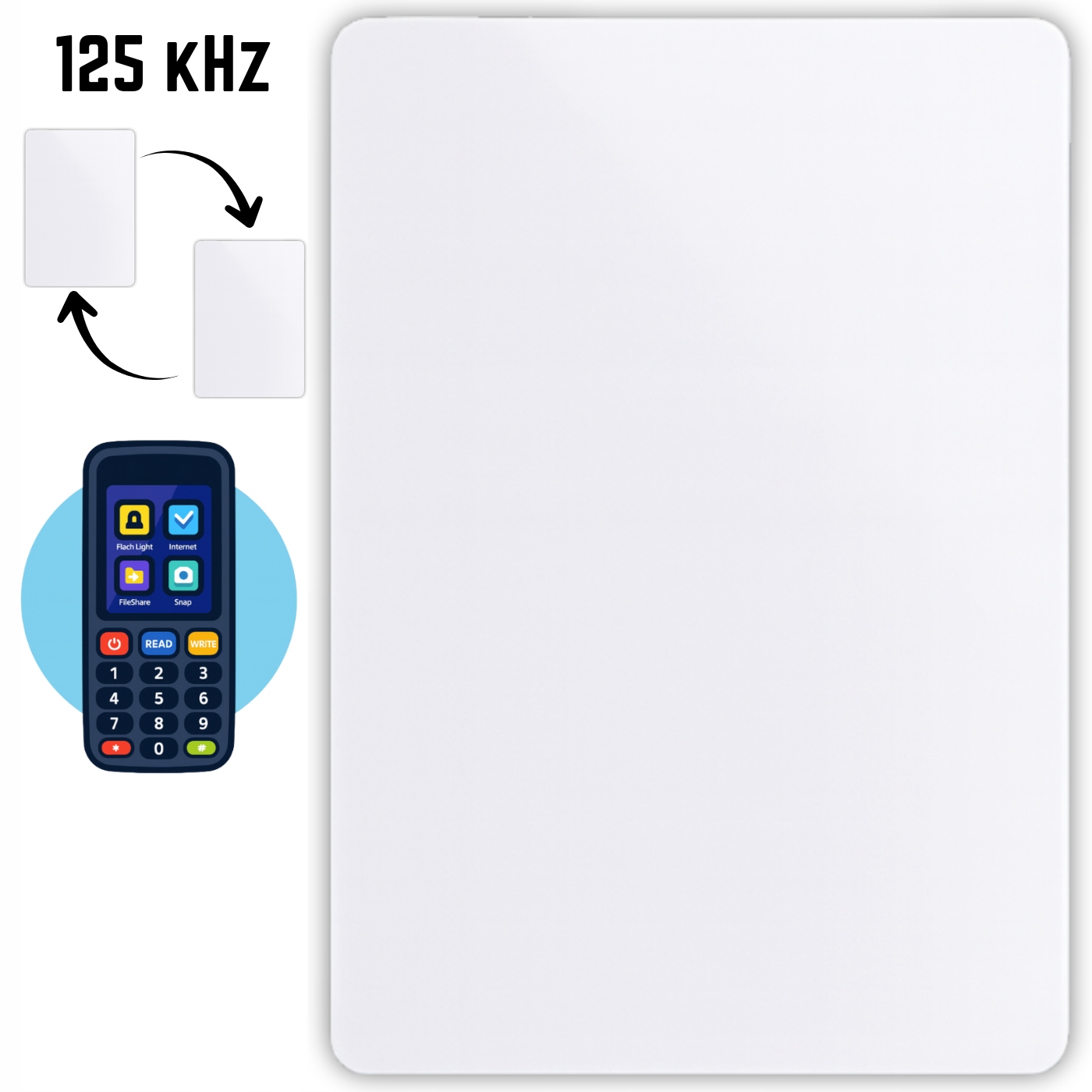 KARTA DOSTĘPU RFID 125 kHz ZBLIŻENIOWA ID PROGRAMOWALNA KOPIOWALNA DOMFON