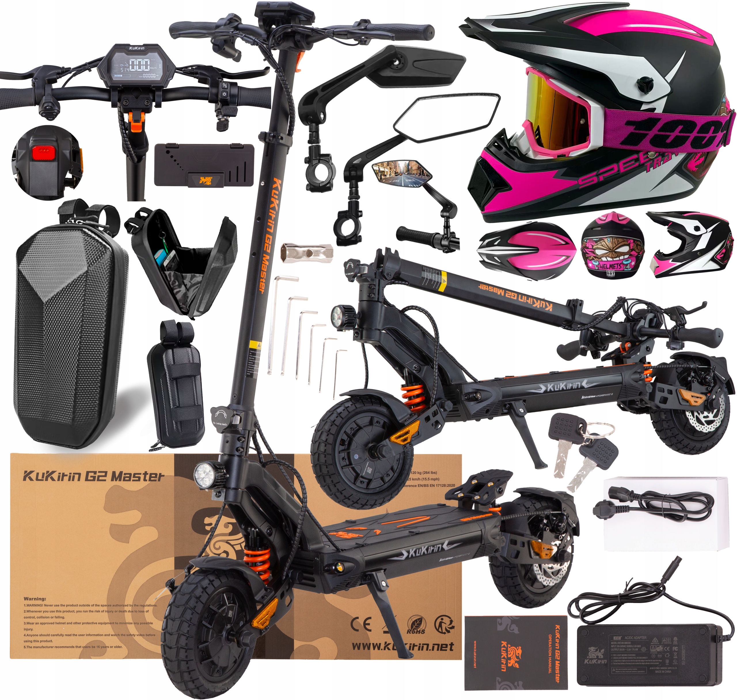 Pojazd elektryczny Terenowy Kukirin G2 Master 2400W 52V 20,8AH 70KM 60KM/H