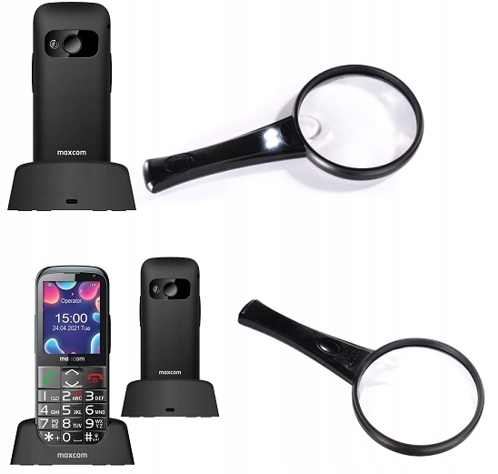 Telefón pre seniorov Maxcom MM724 4G tlačidlo Sos pomoci Ručná Led Lupa