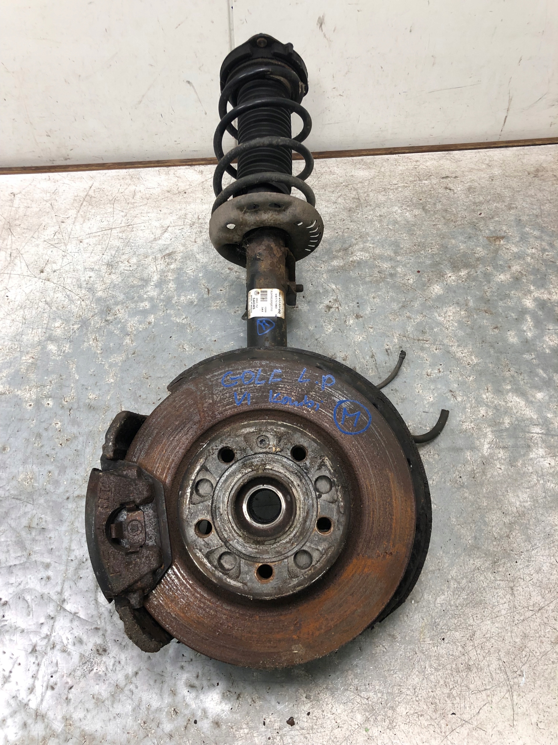 complete McPherson swing left front VW GOLF VI KOMBI 1K0413031DG