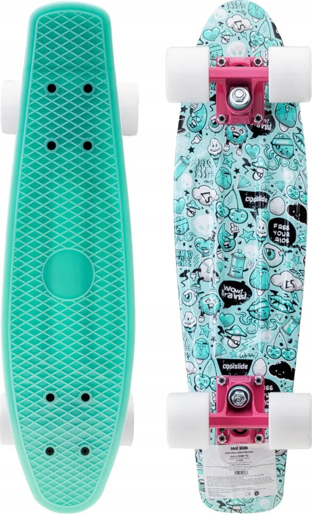 Dětský Skateboard Fischka Coolslide Halloumi Yg Comics Papoušci ABEC-7 58cm