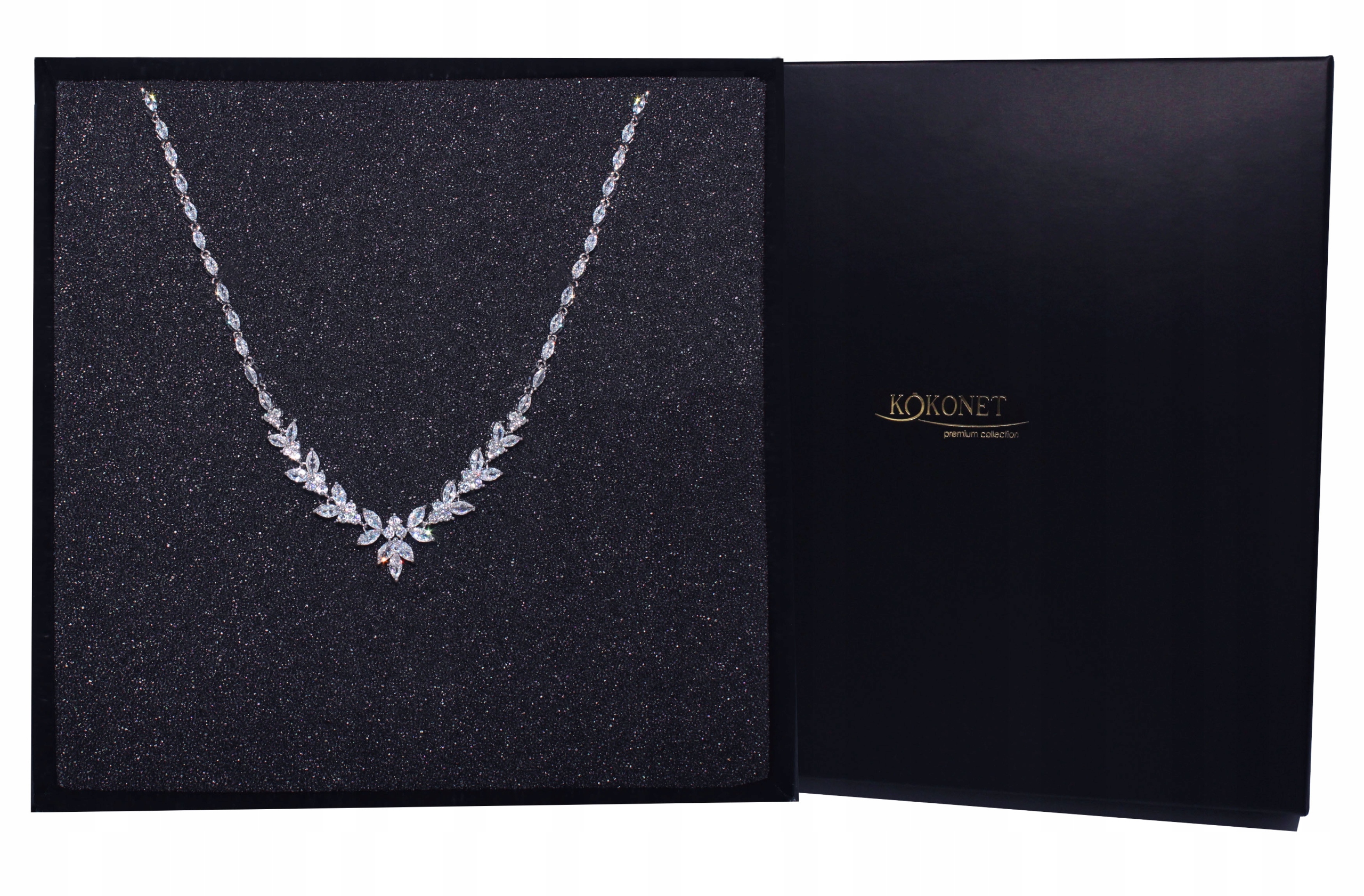 Svatební náhrdelník se stříbrnými lístky, nádherný boho glam pro nevěstu, dárek