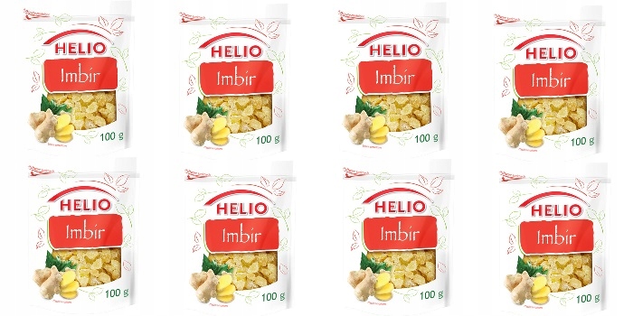 Levně 8 x 100 g Helio zázvor kandovaný Karton