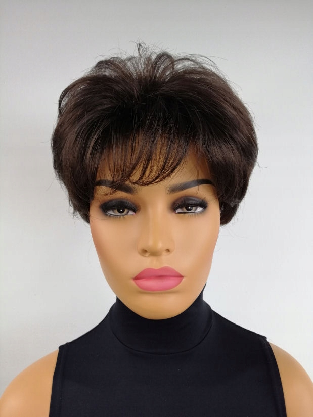 Paruka Mila hořká čokoláda Krátký módní účes-Nessaja wigs shop