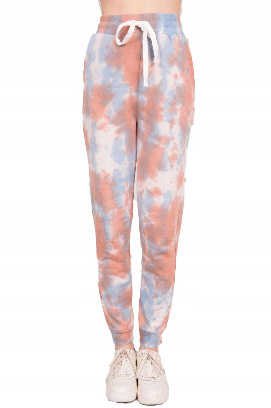 

Spodnie Damskie Dresowe we wzór tie-dye - S
