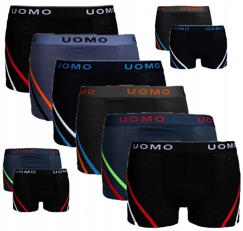 10x Bokserki Męskie Bawełniane Uomo 3XL