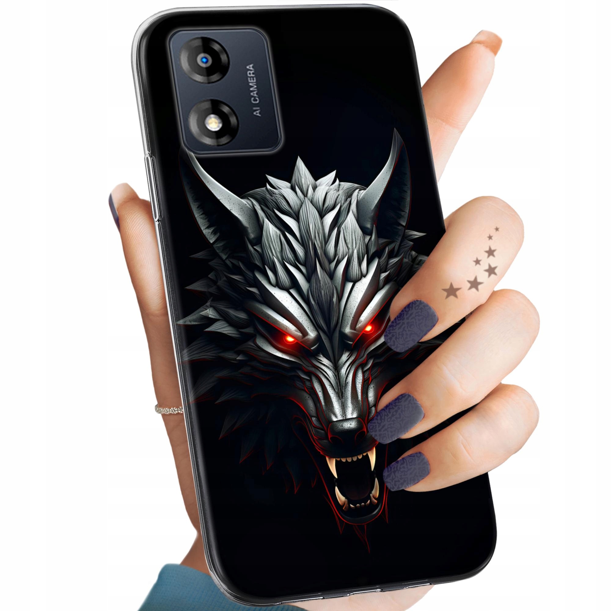 Etui Do Motorola Moto E13 Wiedźmin Witcher Biały Wilk Dziki Gon Case
