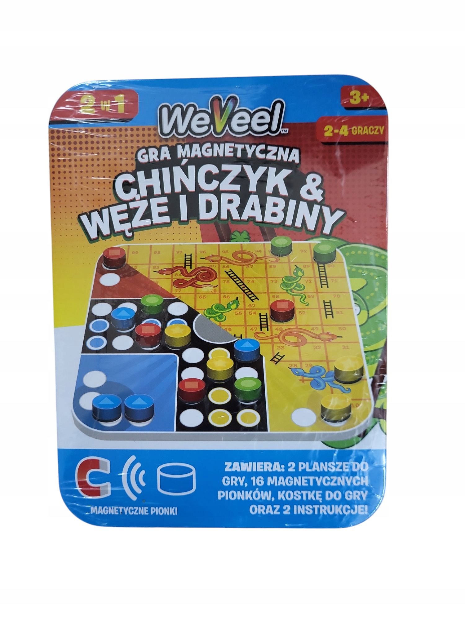 Gra planszowa chińczyk, węże i drabiny Weveel