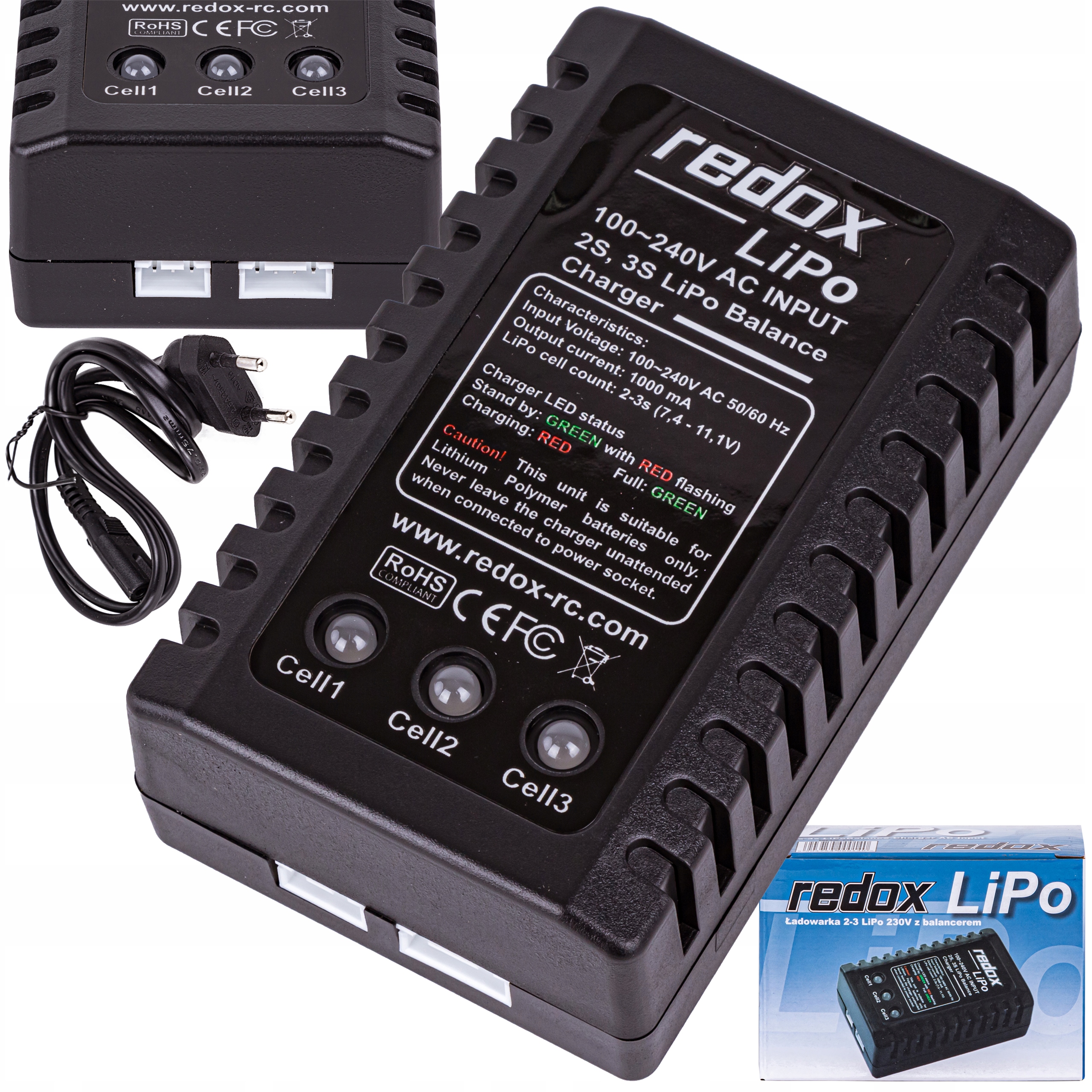 

Redox Ładowarka Lipo 2S 3S Mikroprocesorowa Asg Rc