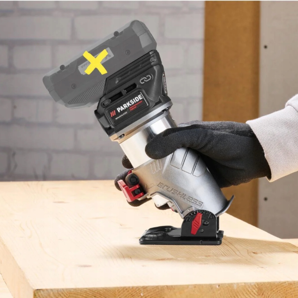 АКУМУЛЯТОРНИЙ БАГАТОФУНКЦІОНАЛЬНИЙ ФРЕЗЕРНИЙ ВЕРСТАТ PARKSIDE PERFORMANCE PMFAP 20-Li A1 Стан оригінальної упаковки