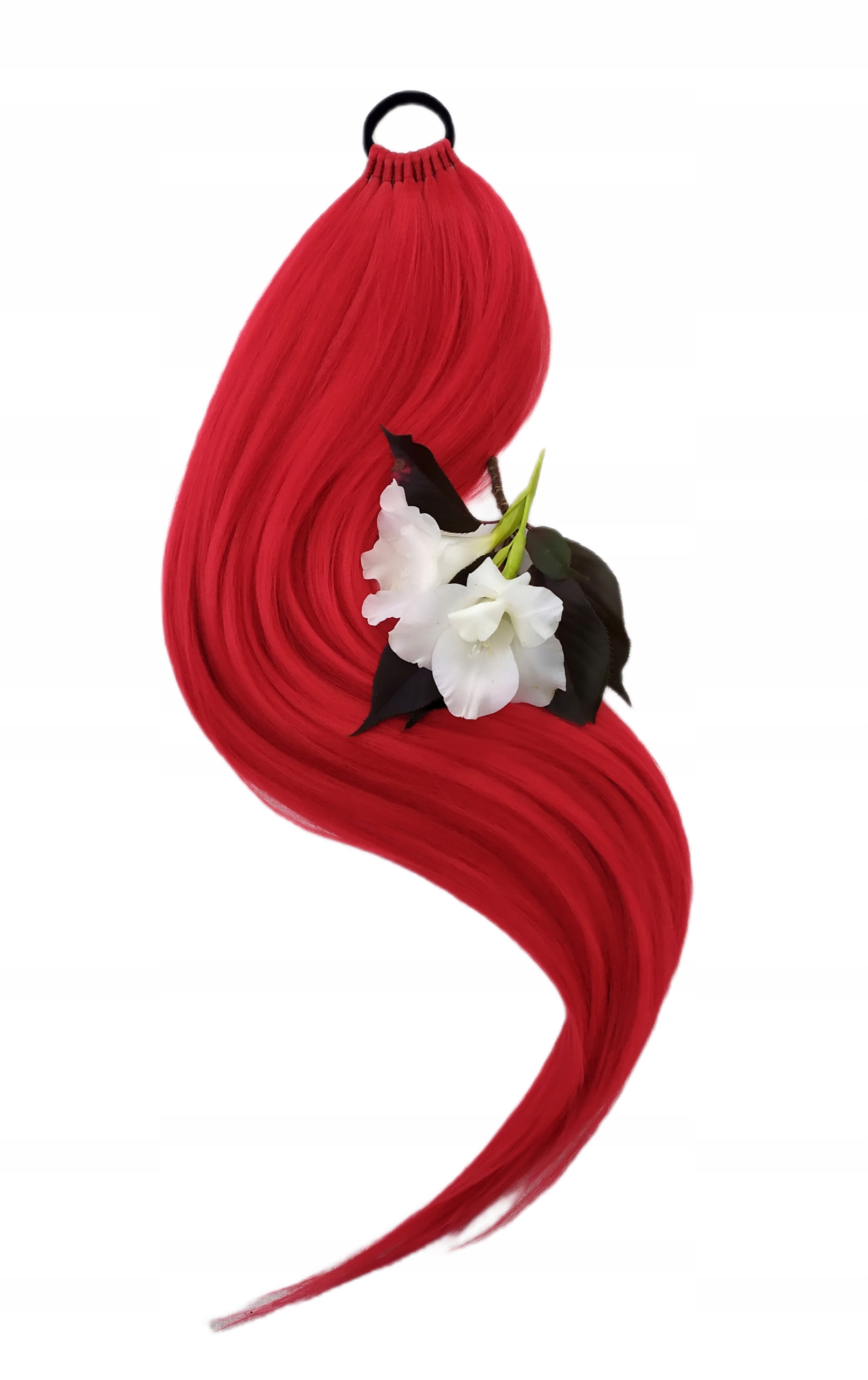 Připínací poník na gumičce, Příčesek, červená, Papriková Panna, 80 cm