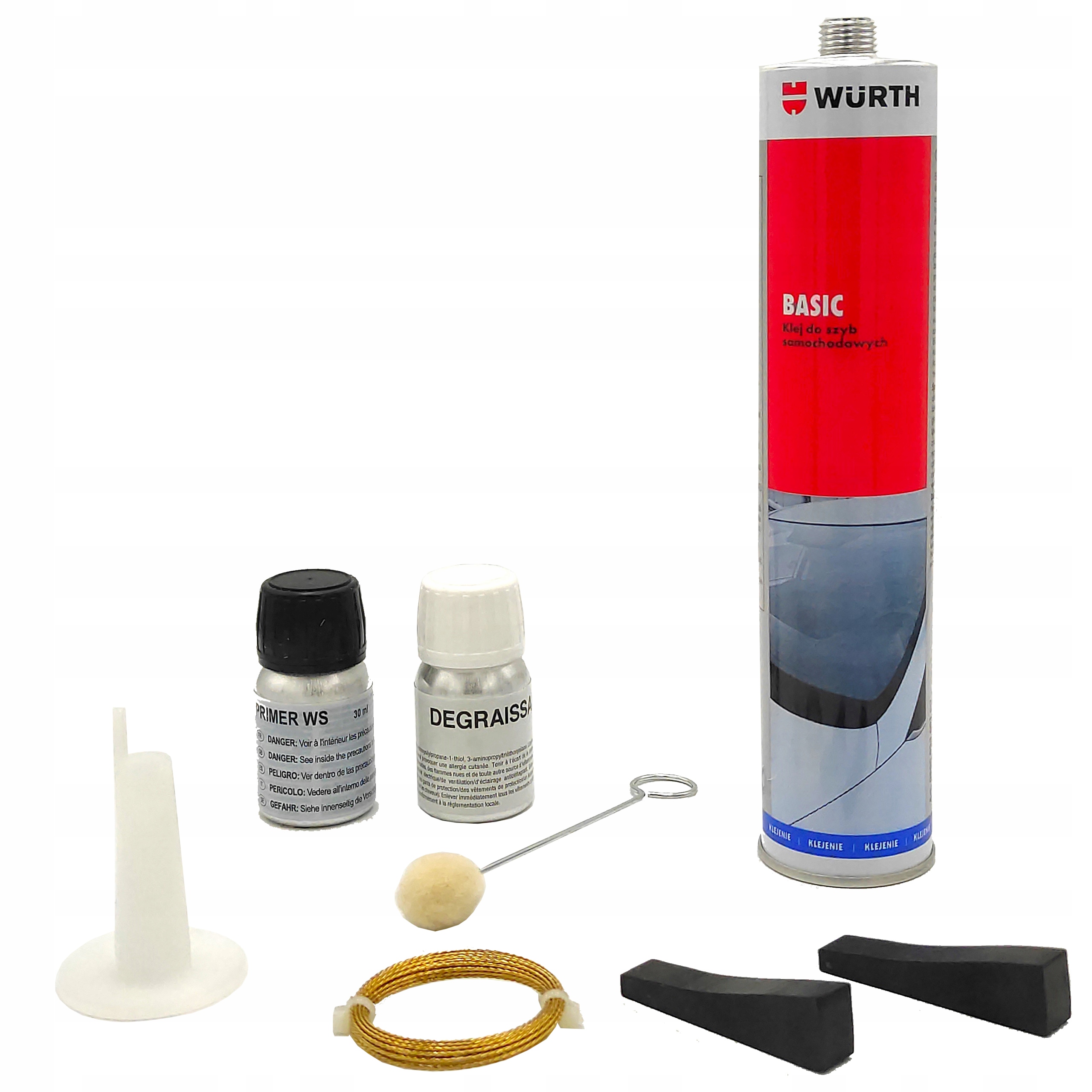 

Klej do Wklejania Szyb Samochodowych Zestaw Wurth