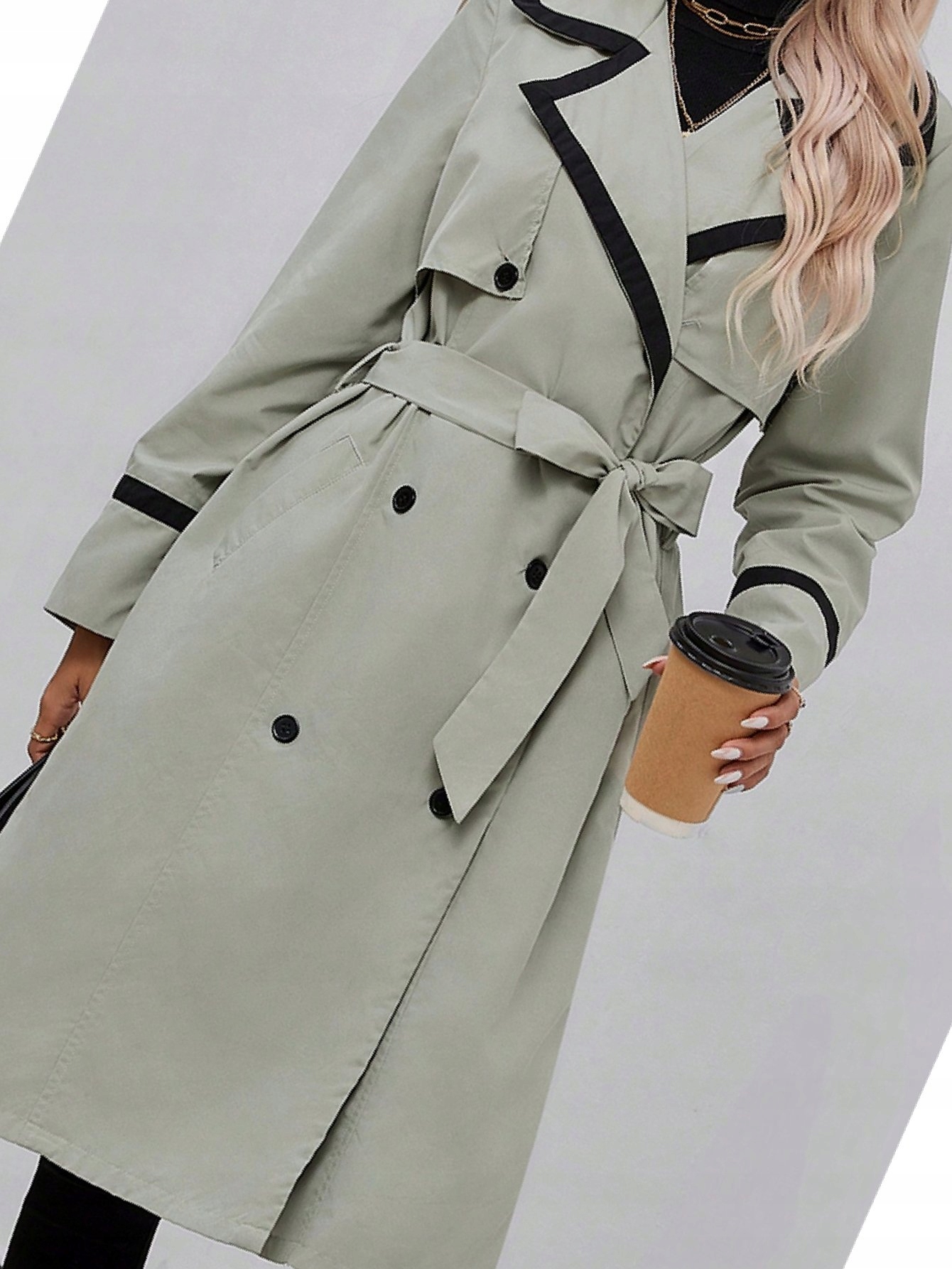 Dámský kabát Trencz Z Dvouřadý Casual M 38