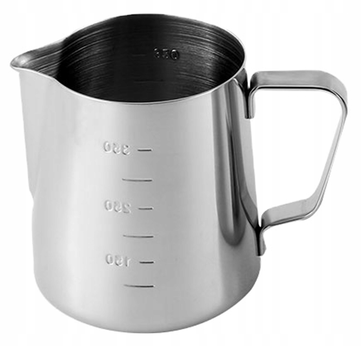 DZBANEK DO SPIENIANIA MLEKA STALOWY KUBEK MLECZNIK NIERDZEWNY 350ML AG514D