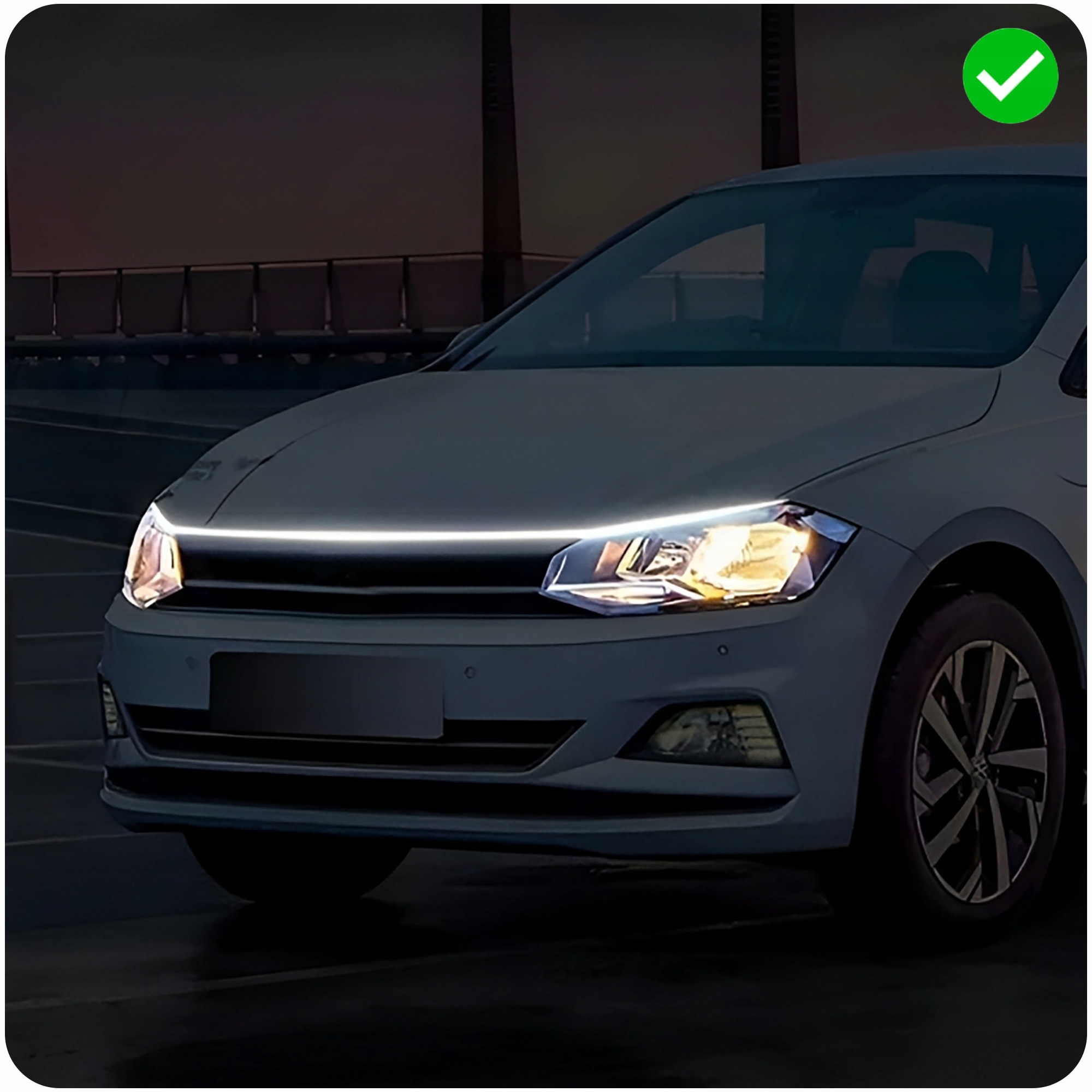 TAŚMA LED DO SAMOCHODU AUTA NA MASKĘ ZWIĘKSZ WIDOCZNOŚĆ Stan opakowania oryginalne