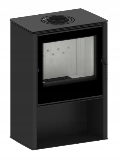 Piec wolnostojący Lupo M 8,7 kW w kolorze biało-czarnym