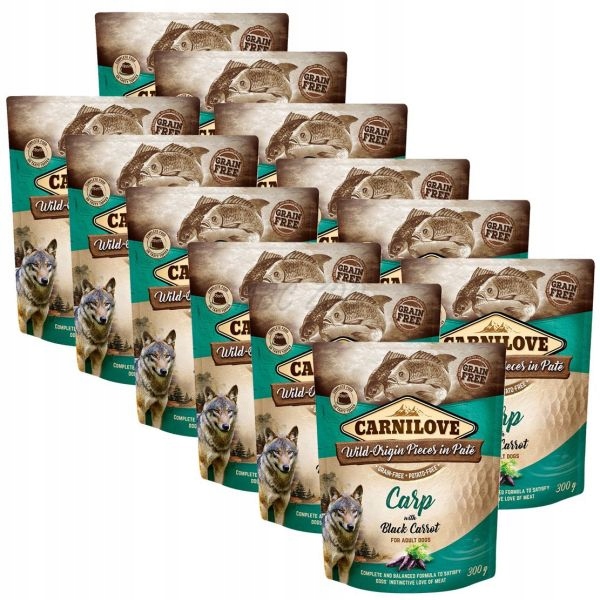 Levně Carnilove Dog Carp & Black Carrot krmivo Kapr 12x300g 12 balení