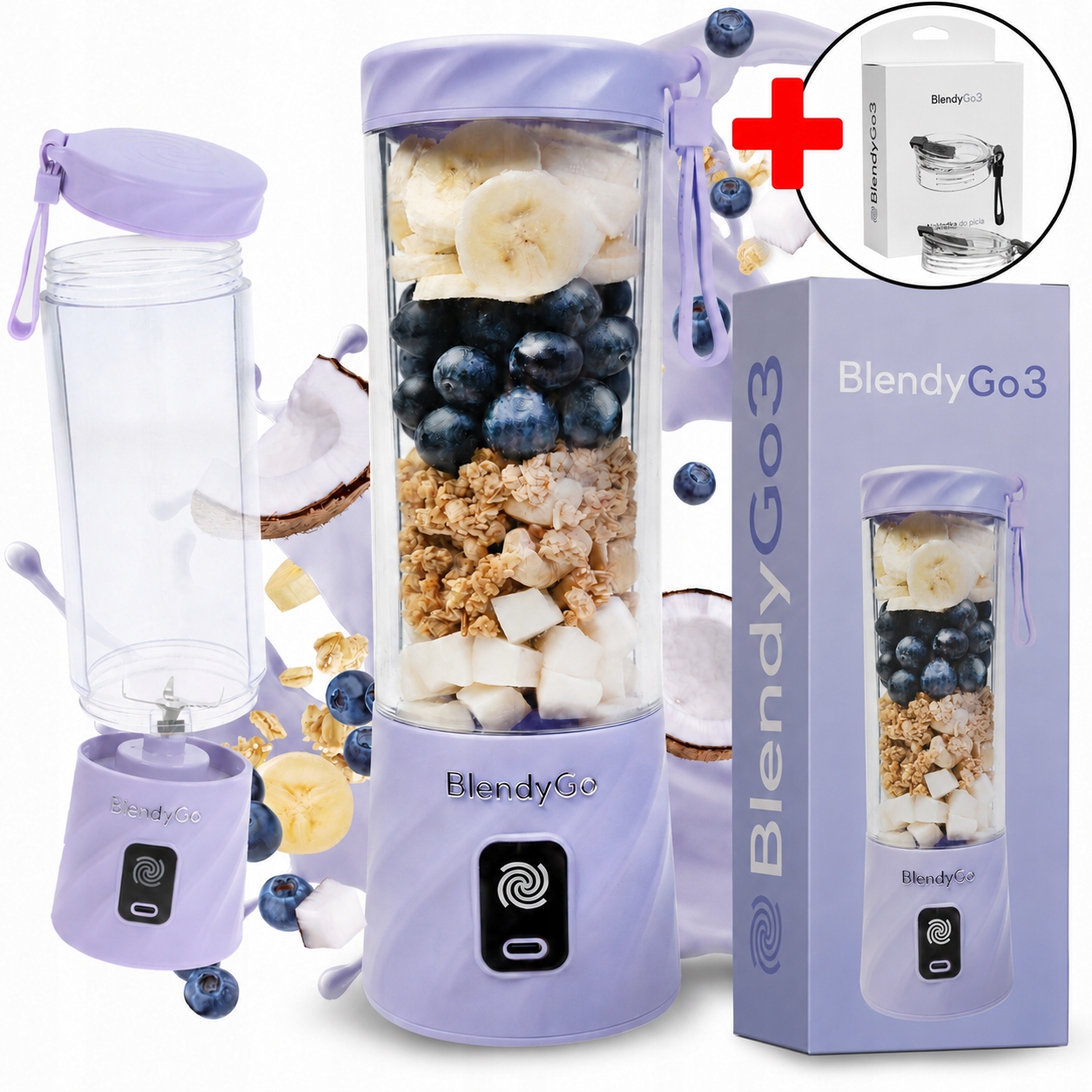 Bezdrátový Kalichový Mixér BlendyGo 3 Přenosný 250 W Uzávěr