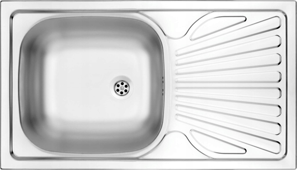 Techno nerez dekor Nerezový dřez, 1 bowl s odkapávačem (ZMU_3110) /pa/