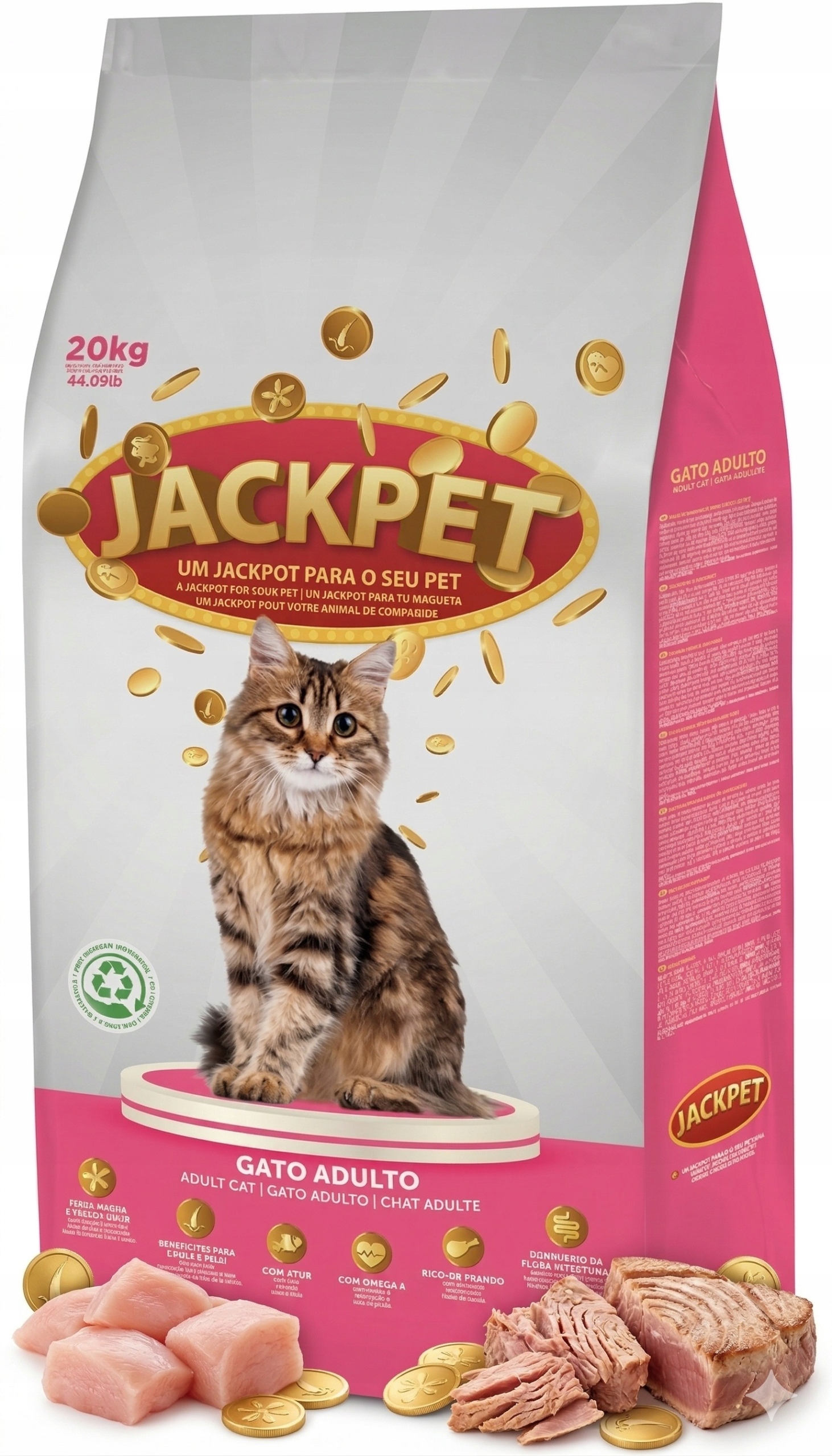 Karma Sucha dla kotów dorosłych Jackpet Cat Complete Kurczak Tuńczyk 20kg