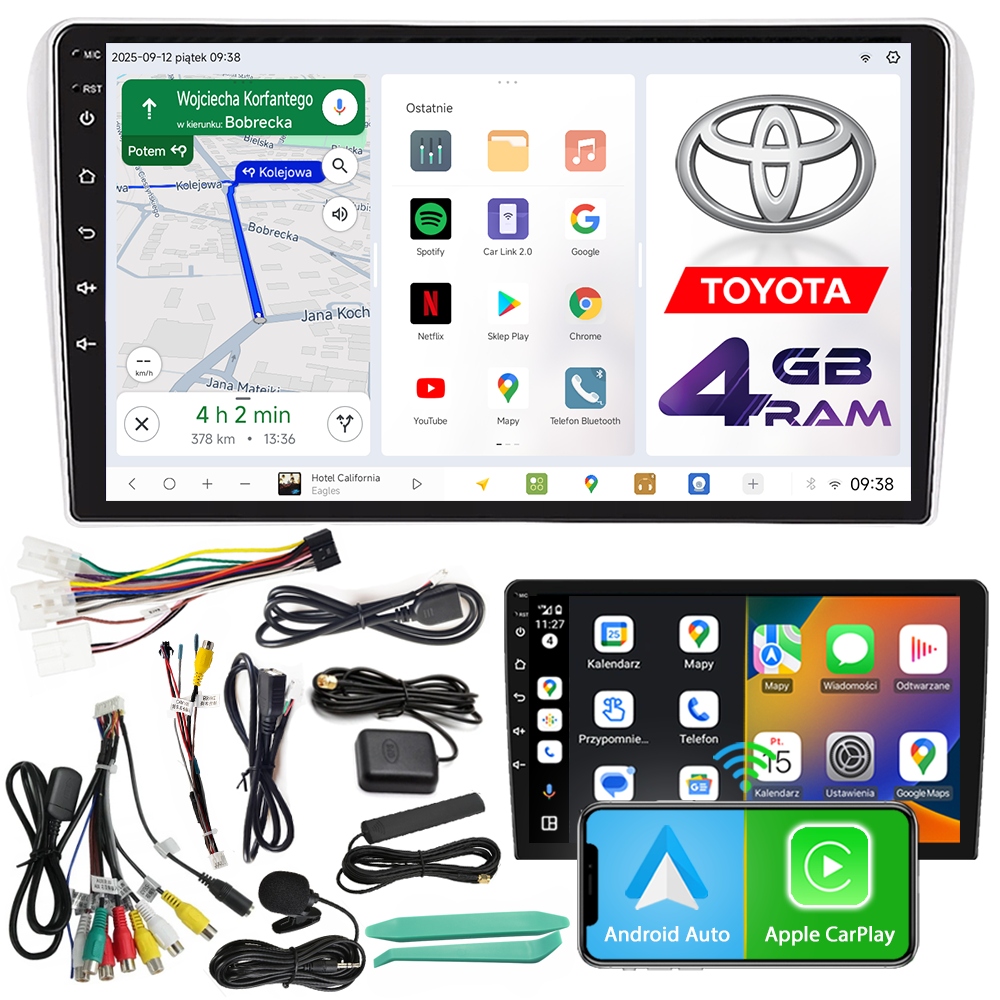 Autorádio Ncs D9 Toyota Avensis 2002-2009 Android 4GB Lte