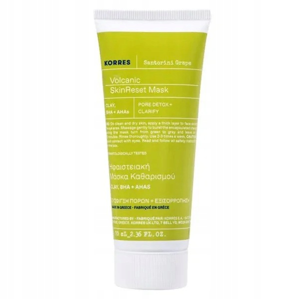 Korres Santorini Grape Volcanic SkinReset Mask – čistící a vyhlazující maska