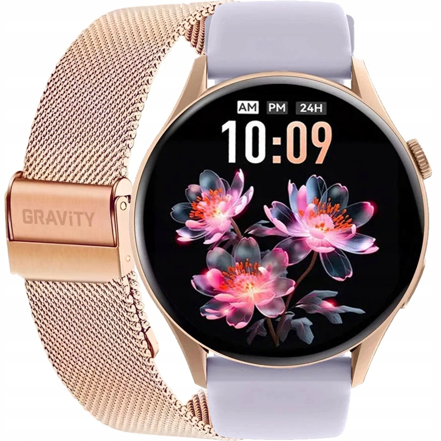 Dámské hodinky Chytré Hodinky Gravity s Sms, Voláním, Amoled Menu, Pl 2 Řemínky