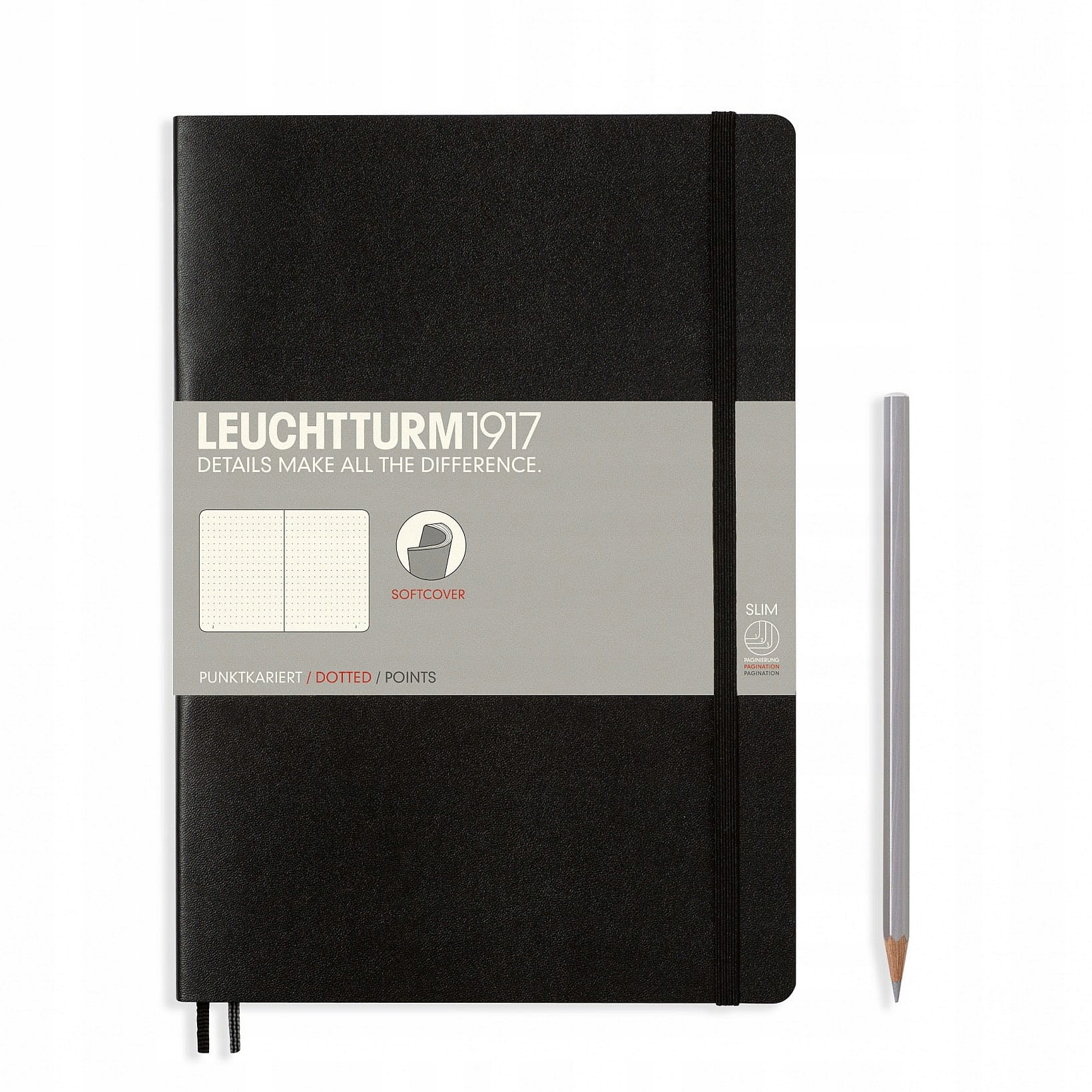 Notatnik Leuchtturm1917 Composition B5, Kropki, Czarny