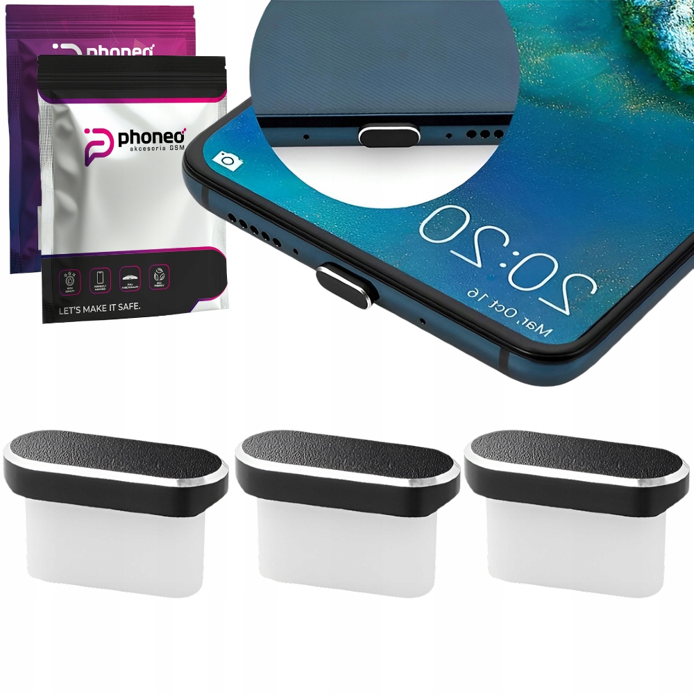 3x Zatyczka Zaślepka Przeciwkurzowa Ochrona Portu Gniazda Ładowania Usb-c