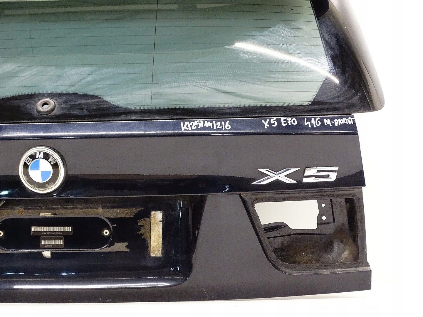 trunk door cover boot rear part rear BMW X5 E70 416 m-packet window AS3