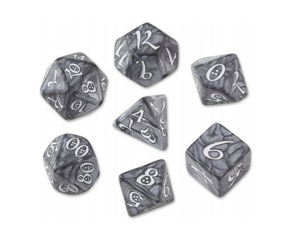 Kości Rpg Klasyczne Popielato-białe